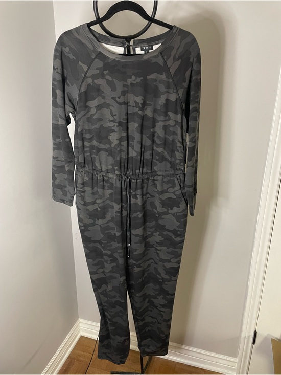 torrid Pants - torrid Black & Gray Camo Drawstring Jumpsuit